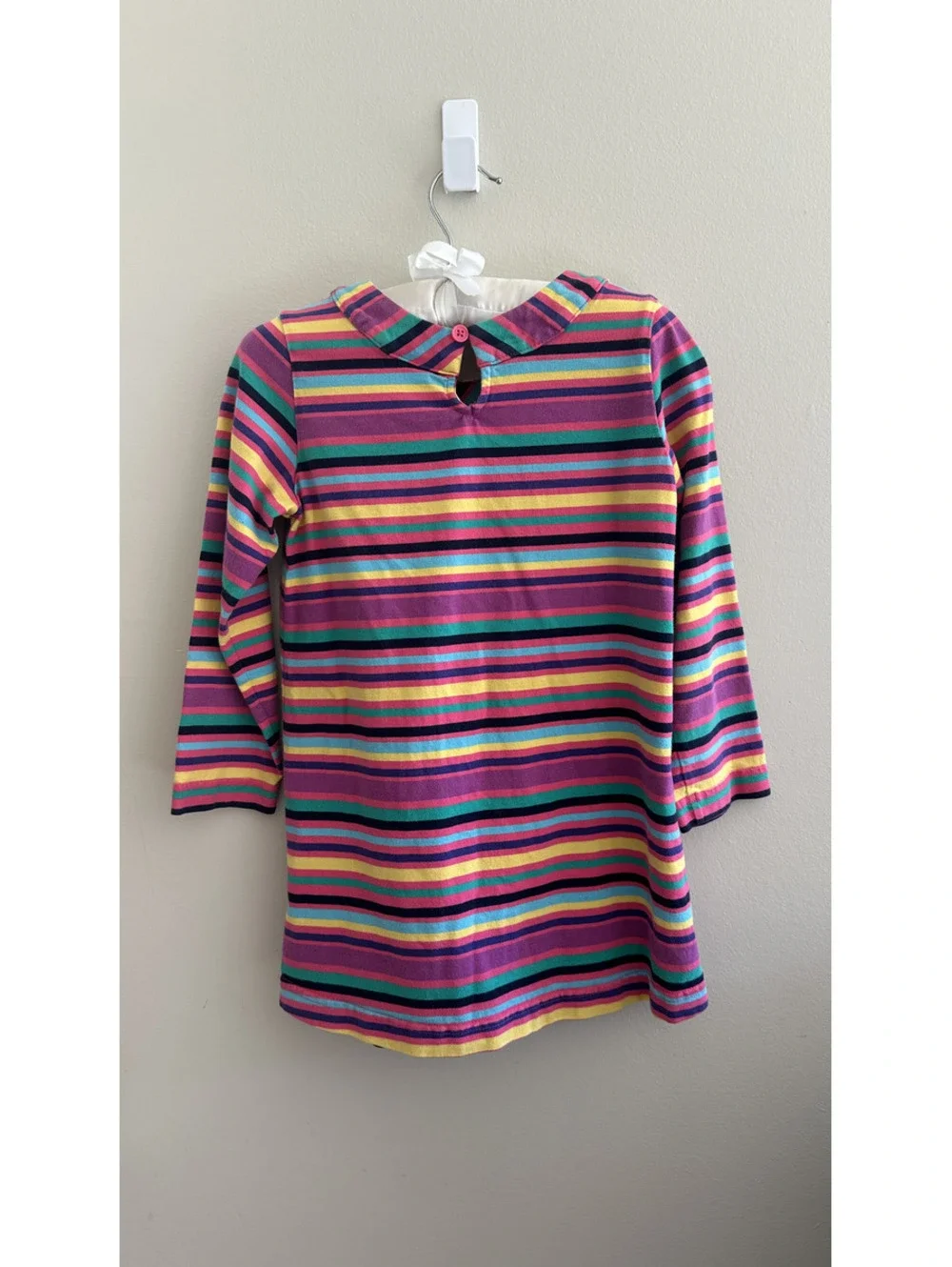 Hanna Andersson Girls' Long Sleeve Striped Dress Size 110